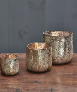 Nkuku Aban Rustic Tealight - Rustic Gold