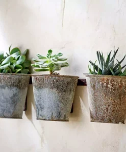 Nkuku Abari Wall Hung Planter Triple Planters & Vases