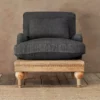 Nkuku Abe Linen Armchair - Charcoal 1 Nkuku Abe Linen Armchair - Charcoal