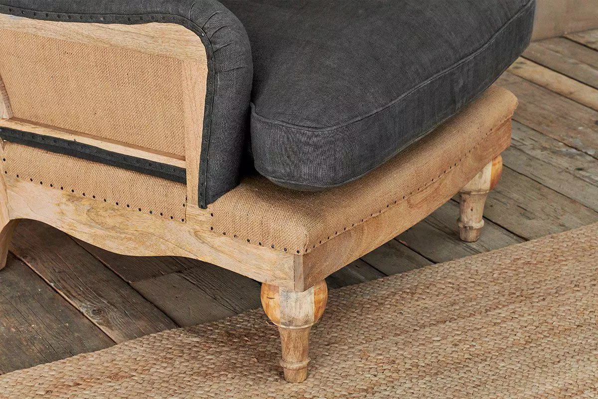 Nkuku Abe Linen Armchair - Charcoal 7 Nkuku Abe Linen Armchair - Charcoal