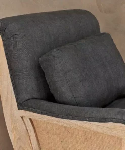 Nkuku Abe Linen Armchair - Charcoal 17 Nkuku Abe Linen Armchair - Charcoal