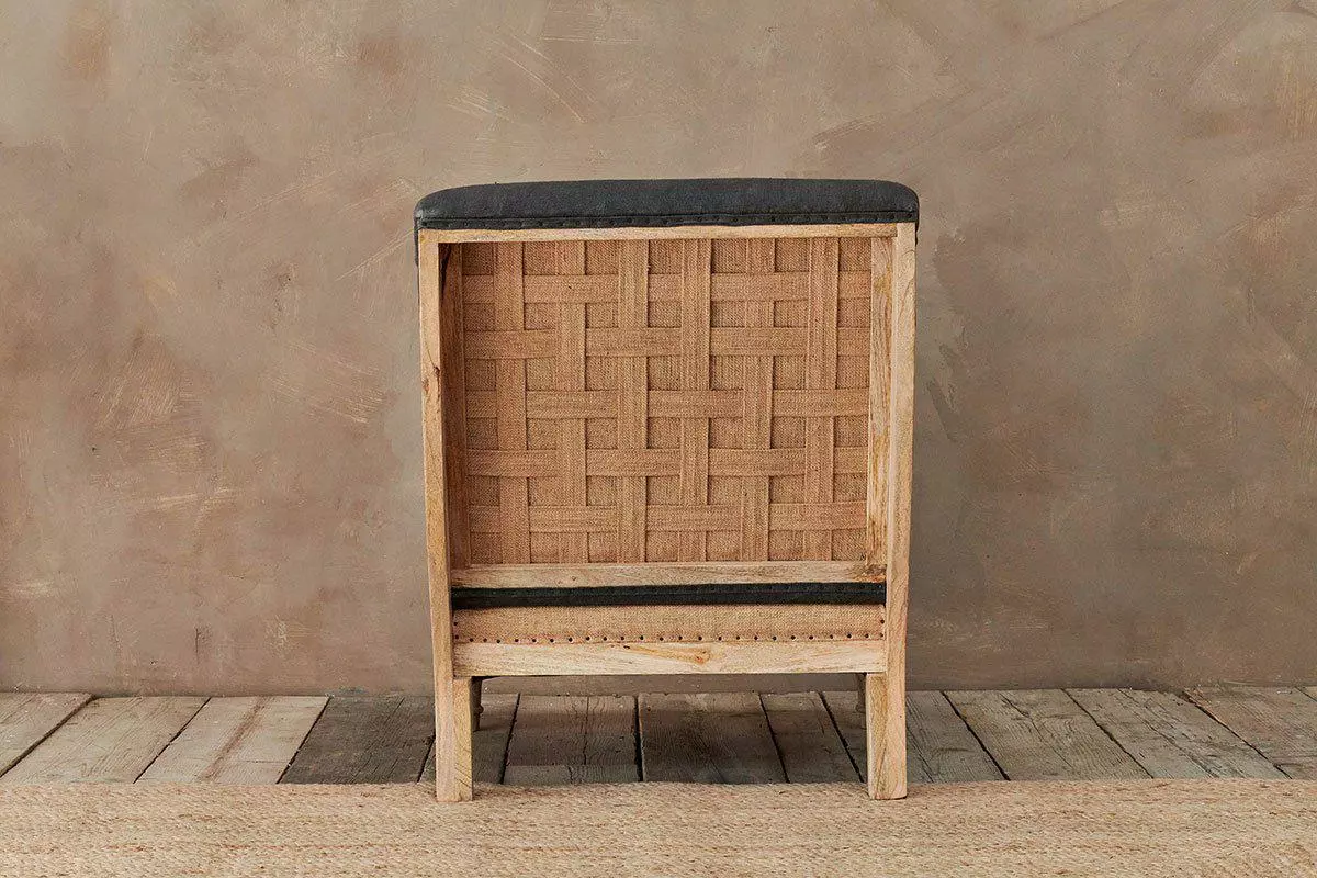 Nkuku Abe Linen Armchair - Charcoal 6 Nkuku Abe Linen Armchair - Charcoal