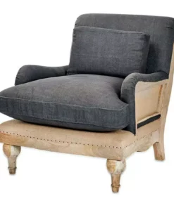 Nkuku Abe Linen Armchair - Charcoal 20 Nkuku Abe Linen Armchair - Charcoal