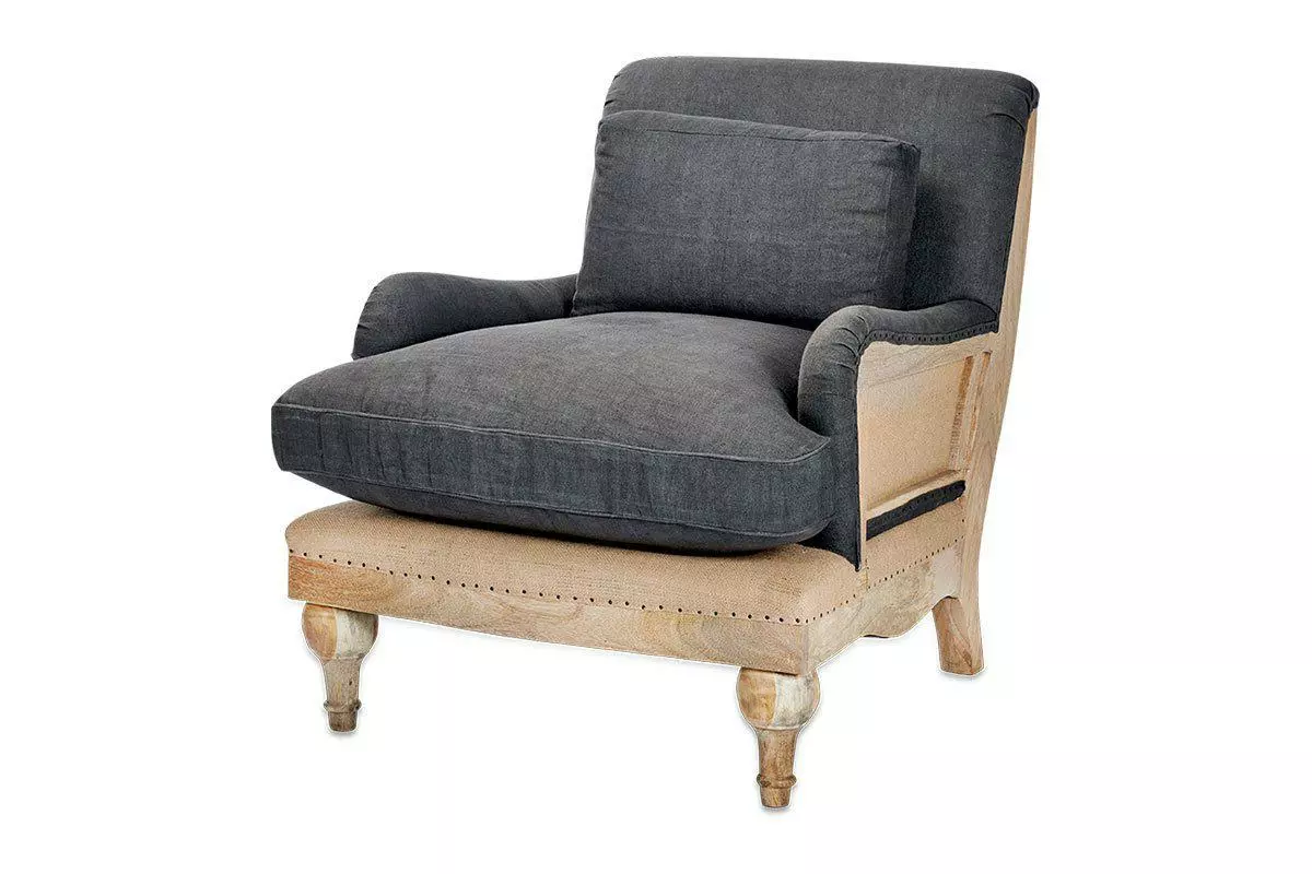 Nkuku Abe Linen Armchair - Charcoal 11 Nkuku Abe Linen Armchair - Charcoal