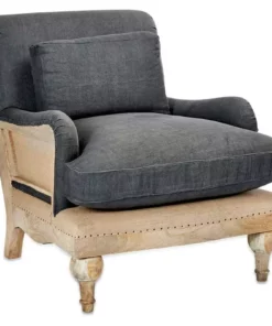 Nkuku Abe Linen Armchair - Charcoal 19 Nkuku Abe Linen Armchair - Charcoal