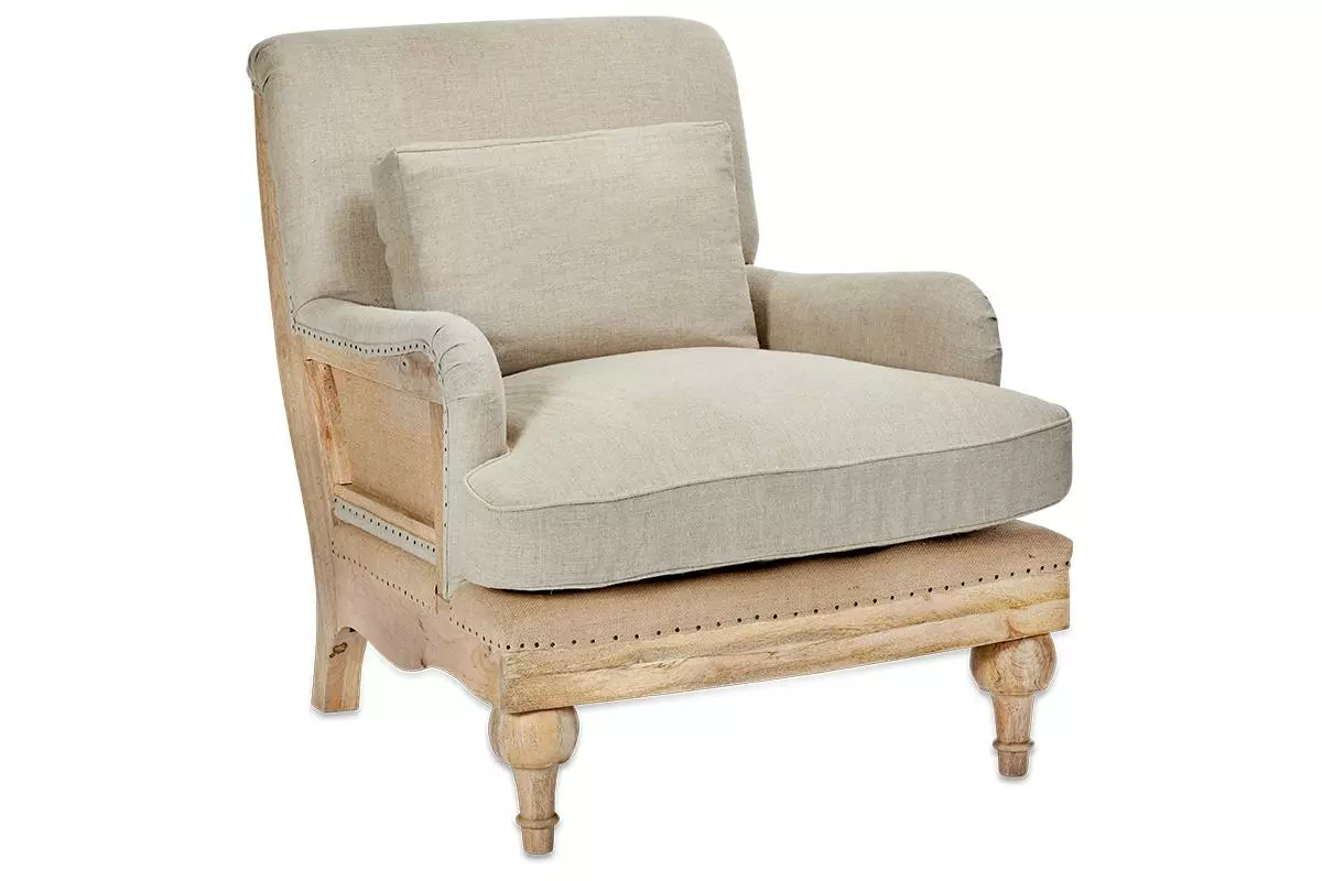 Nkuku Abe Linen Armchair - Stone Living Room 10 Nkuku Abe Linen Armchair - Stone Living Room