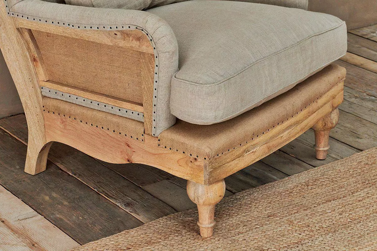 Nkuku Abe Linen Armchair - Stone Living Room 7 Nkuku Abe Linen Armchair - Stone Living Room