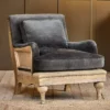 Nkuku Abe Velvet Armchair - Moss Living Room