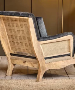 Nkuku Abe Velvet Armchair - Moss Living Room 17 Nkuku Abe Velvet Armchair - Moss Living Room