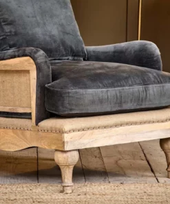 Nkuku Abe Velvet Armchair - Moss Living Room 16 Nkuku Abe Velvet Armchair - Moss Living Room