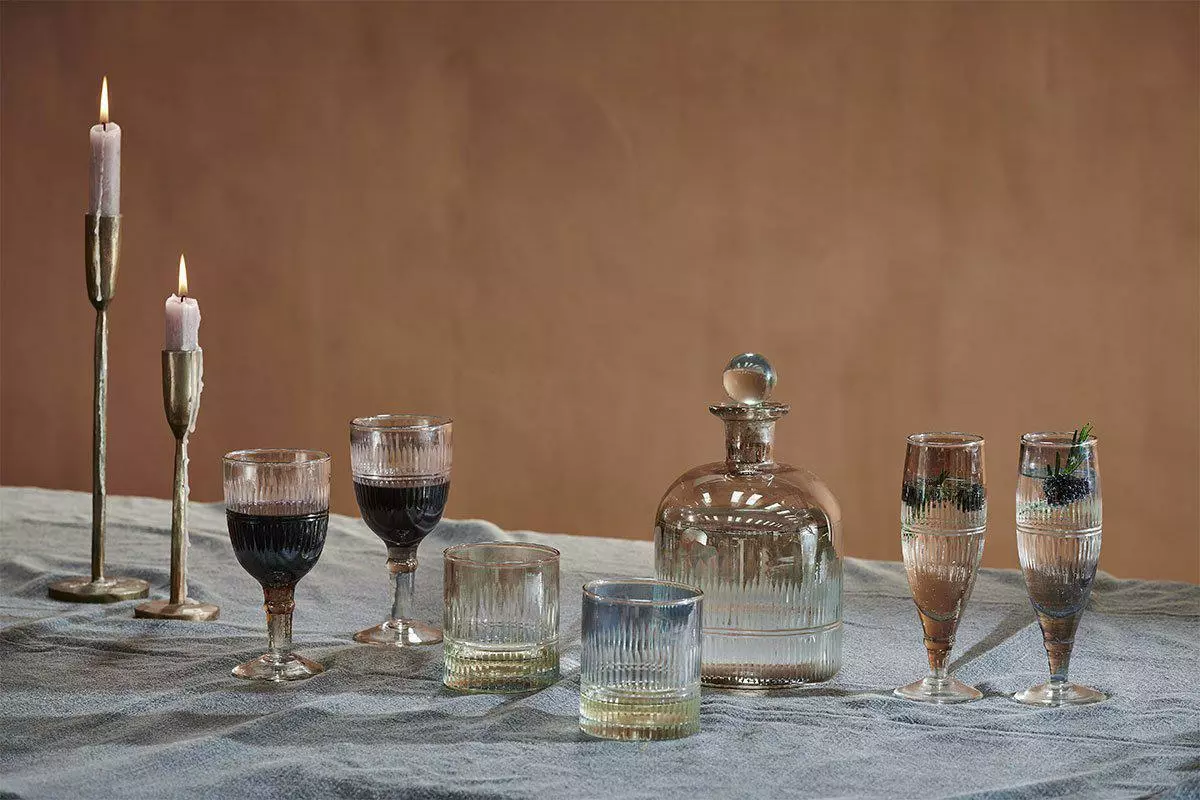 Nkuku Abeeko Champagne Glass - Aged Gold (Set Of 4) 4 Nkuku Abeeko Champagne Glass - Aged Gold (Set Of 4)