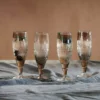 Nkuku Abeeko Champagne Glass - Aged Gold (Set Of 4) 1 Nkuku Abeeko Champagne Glass - Aged Gold (Set Of 4)