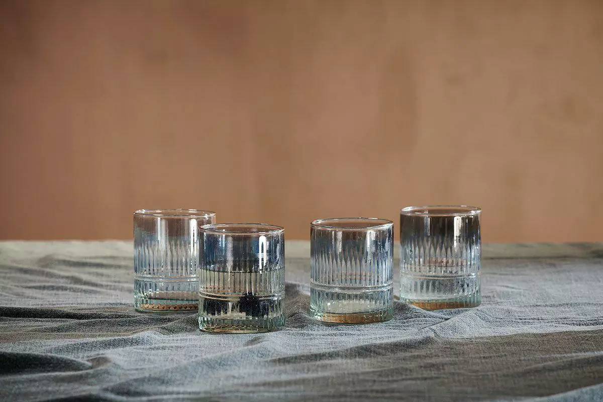 Nkuku Abeeko Tumbler - Smoke (Set Of 4) Tableware 3 Nkuku Abeeko Tumbler - Smoke (Set Of 4) Tableware