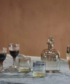 Nkuku Abeeko Wine Glass - Aged Gold (Set Of 4)