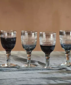 Nkuku Abeeko Wine Glass - Smoke (Set Of 4)