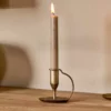 Nkuku Ada Iron Candlestick - Antique Brass