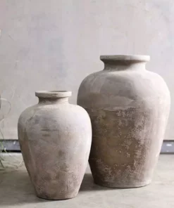 Nkuku Small Affiti Clay Tapered Pot Home Accessories