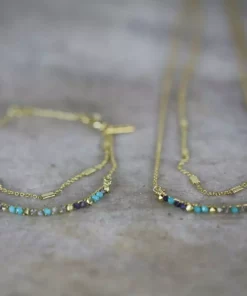 Nkuku Aja Lolite, Labradorite And Calcydon Necklace