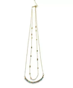 Nkuku Aja Lolite, Labradorite And Calcydon Necklace