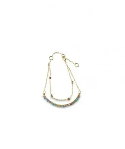 Nkuku Eco-Friendly Gifts Aja Lolite, Labradorite And Calcydone Bracelet