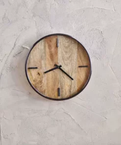 Nkuku Alomi Mango Wood Clock