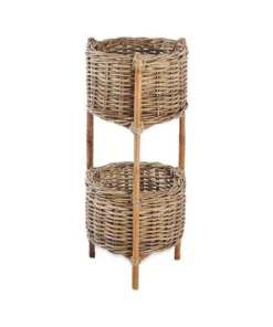 Nkuku Home Accessories Amandi Rattan Storage Stand