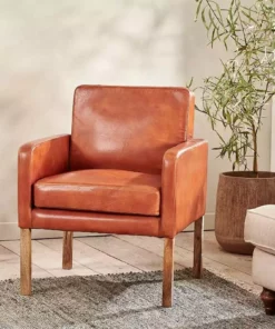 Nkuku Amari Leather Occasional Chair
