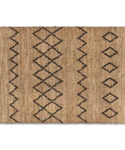 Nkuku Ambara Jute Rug - Large - Black & Natural