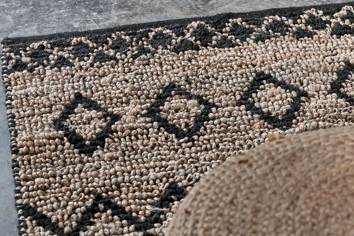 Nkuku Ambara Jute Rug - Medium - Black & Natural Home Accessories 5 Nkuku Ambara Jute Rug - Medium - Black & Natural Home Accessories