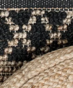 Nkuku Ambara Jute Runner - Black & Natural