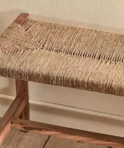 Nkuku New Arrivals Amhara Acacia & Jute Woven Bench
