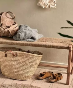 Nkuku New Arrivals Amhara Acacia & Jute Woven Bench