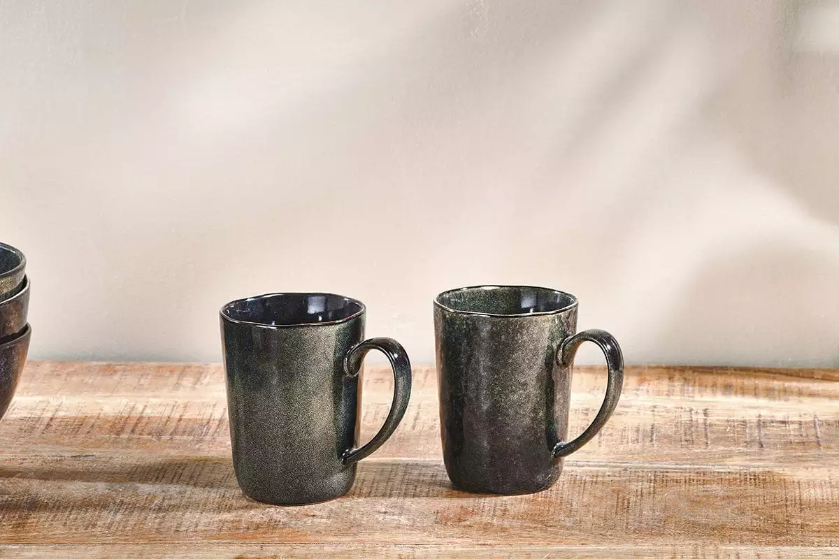 Nkuku Amina Mug - Sea Grey (Set Of 2) 3 Nkuku Amina Mug - Sea Grey (Set Of 2)