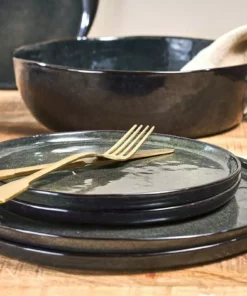 Nkuku Amina Serving Bowl - Sea Grey - Large New Arrivals 9 Nkuku Amina Serving Bowl - Sea Grey - Large New Arrivals