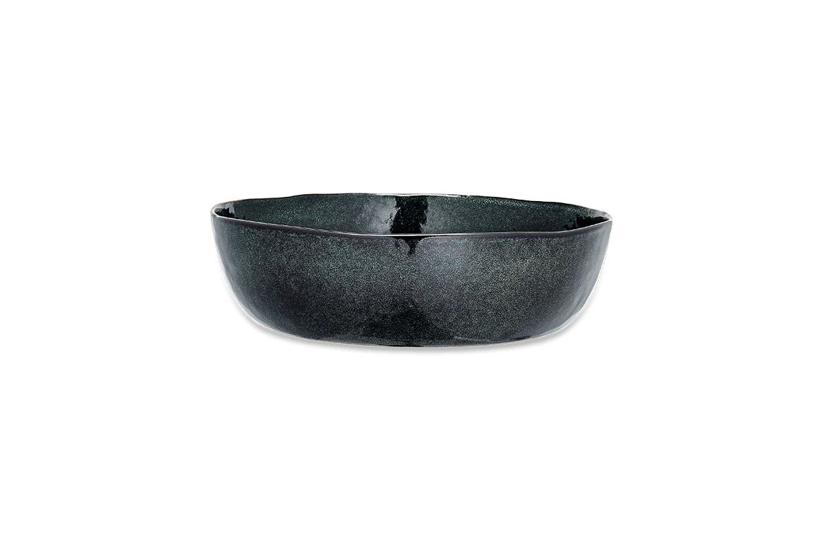 Nkuku Amina Serving Bowl - Sea Grey - Large New Arrivals 7 Nkuku Amina Serving Bowl - Sea Grey - Large New Arrivals