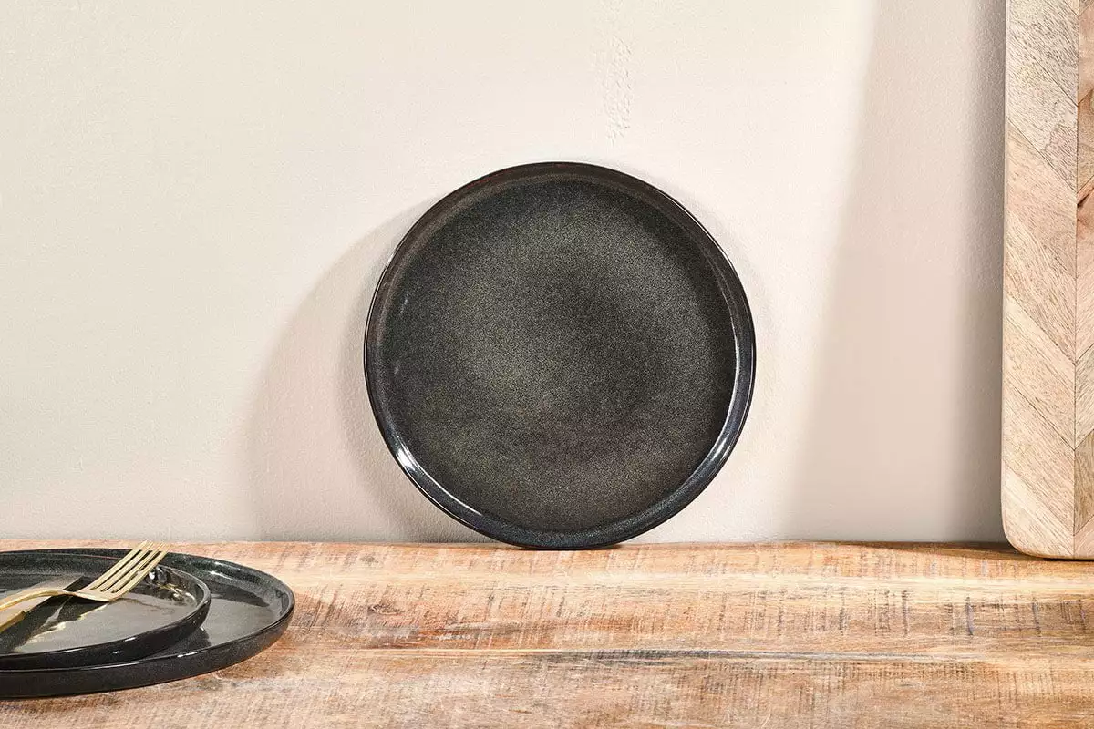 Nkuku Amina Side Plate - Sea Grey 3 Nkuku Amina Side Plate - Sea Grey