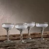Nkuku Tableware Anara Etched Cocktail Glass - Clear (Set Of 4)