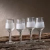 Nkuku Tableware Anara Etched Wine Glass - Clear - Small (Set Of 4)