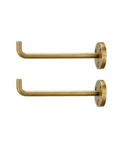 Nkuku Aniko Iron Hook - Brass (Set Of 2)