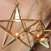 Nkuku Antique Brass Glass Star 2 Nkuku Antique Brass Glass Star