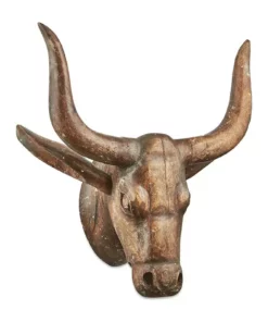 Nkuku Arba Wooden Cow Head - Large Home Accessories 8 Nkuku Arba Wooden Cow Head - Large Home Accessories