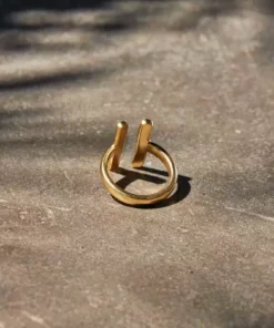 Nkuku Atili Double Bar Ring Band Jewellery Gifts