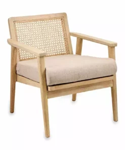 Nkuku New Arrivals Atri Mango Wood & Cane Occasional Chair