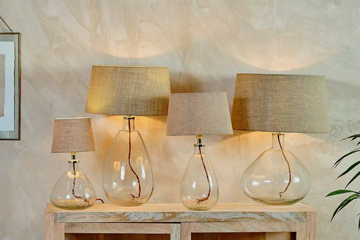 Nkuku Baba Clear Glass Lamp - Large Tall Living Room 4 Nkuku Baba Clear Glass Lamp - Large Tall Living Room