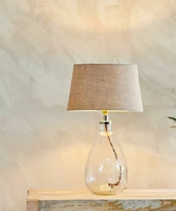 Nkuku Baba Clear Glass Lamp - Small Tall