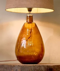 Nkuku Baba Glass Lamp - Burnt Amber - Large Tall 9 Nkuku Baba Glass Lamp - Burnt Amber - Large Tall