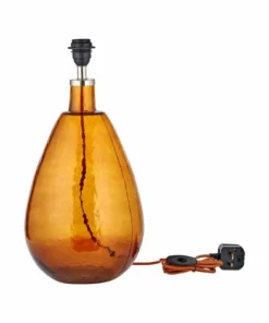 Nkuku Baba Glass Lamp - Burnt Amber - Large Tall 11 Nkuku Baba Glass Lamp - Burnt Amber - Large Tall