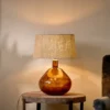 Nkuku Living Room Baba Glass Lamp - Burnt Amber - Large Wide 2 Nkuku Living Room Baba Glass Lamp - Burnt Amber - Large Wide