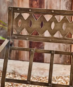 Nkuku Bahula Decorative Iron Bench Garden Furniture