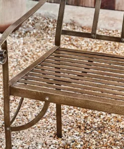 Nkuku Bahula Decorative Iron Bench Garden Furniture